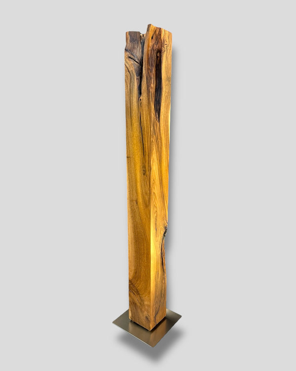Stehleuchte stehlampe nussbaum led dimmbar