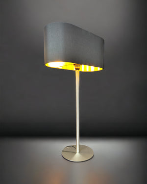 Stehlampe Edelstahl Lampenschirm schwarz mit goldiger Innenseite
