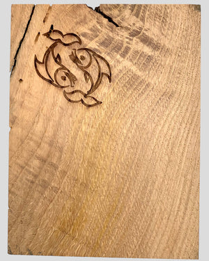 Fische Symbol Sternzeichen Gravur Holz
