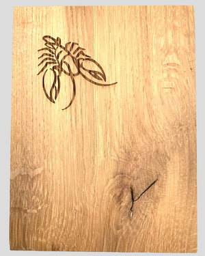 Krebs Symbol Sternzeichen Gravur Holz