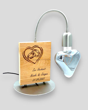 Geschenk Hochzeit Gravur Lampe