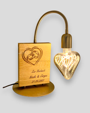 Geschenk Hochzeit Gravur Lampe