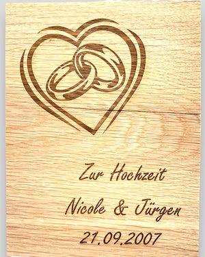 Geschenk Hochzeit Gravur Lampe