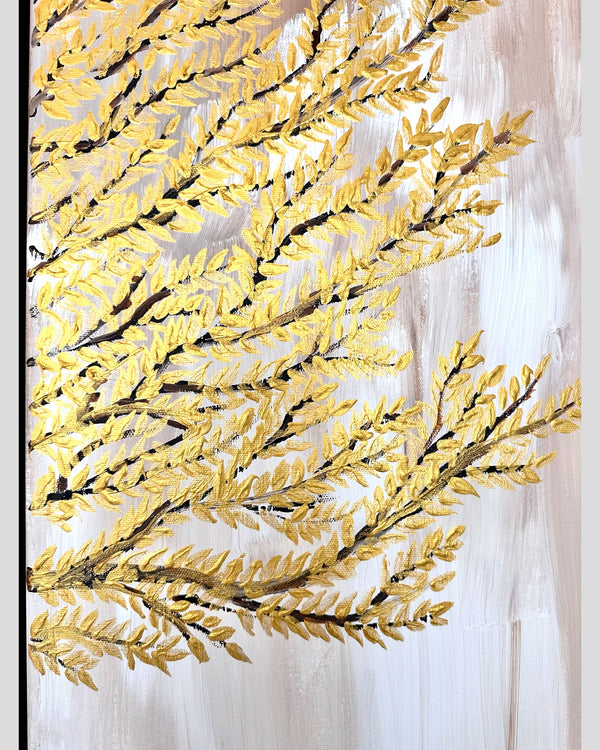 Baum Gold Gemälde Acryl