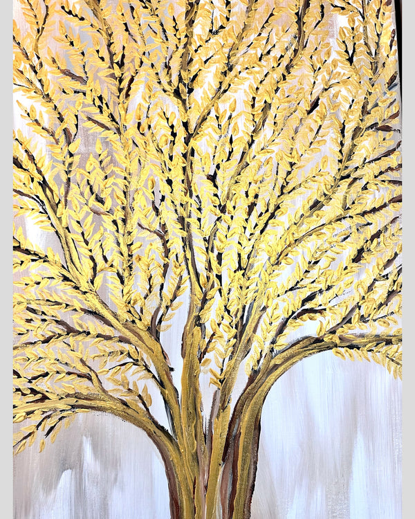 Baum Gold Gemälde Acryl