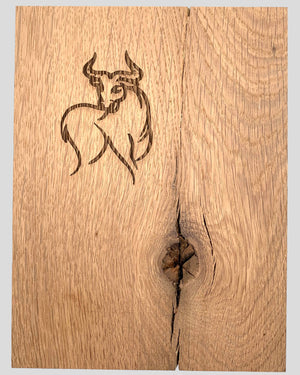 Stier Gravur Holz