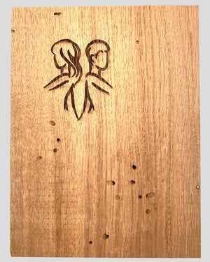 Zwilling Gravur Holz