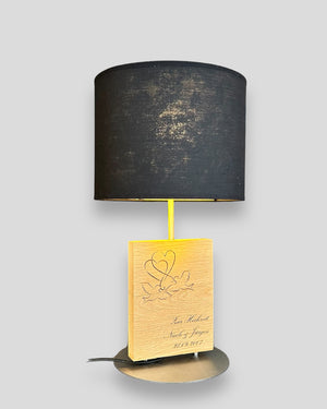 Tischlampe Gravur zur Hochzeit Geschenk Personalisiert