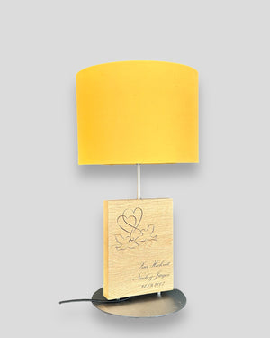 Tischlampe Gravur zur Hochzeit Geschenk Personalisiert